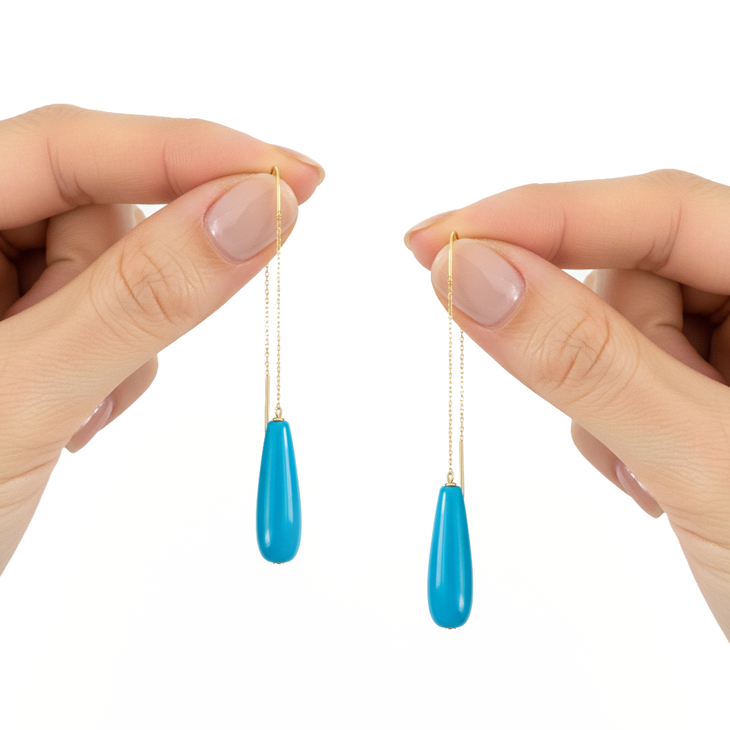 Aqua Drop Earrings