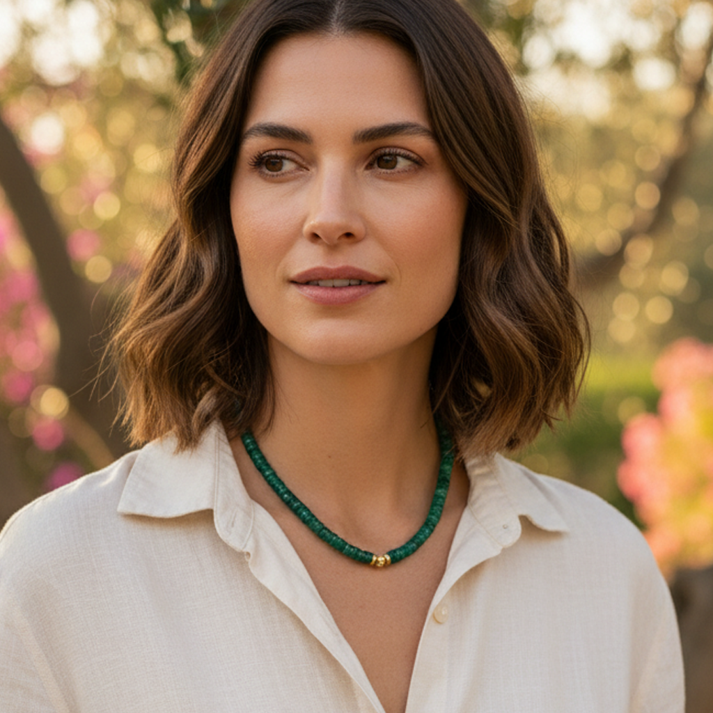 Gaïa Green Agate Necklace