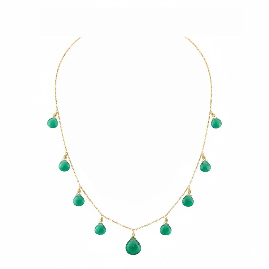 Sélène Green Agate Necklace