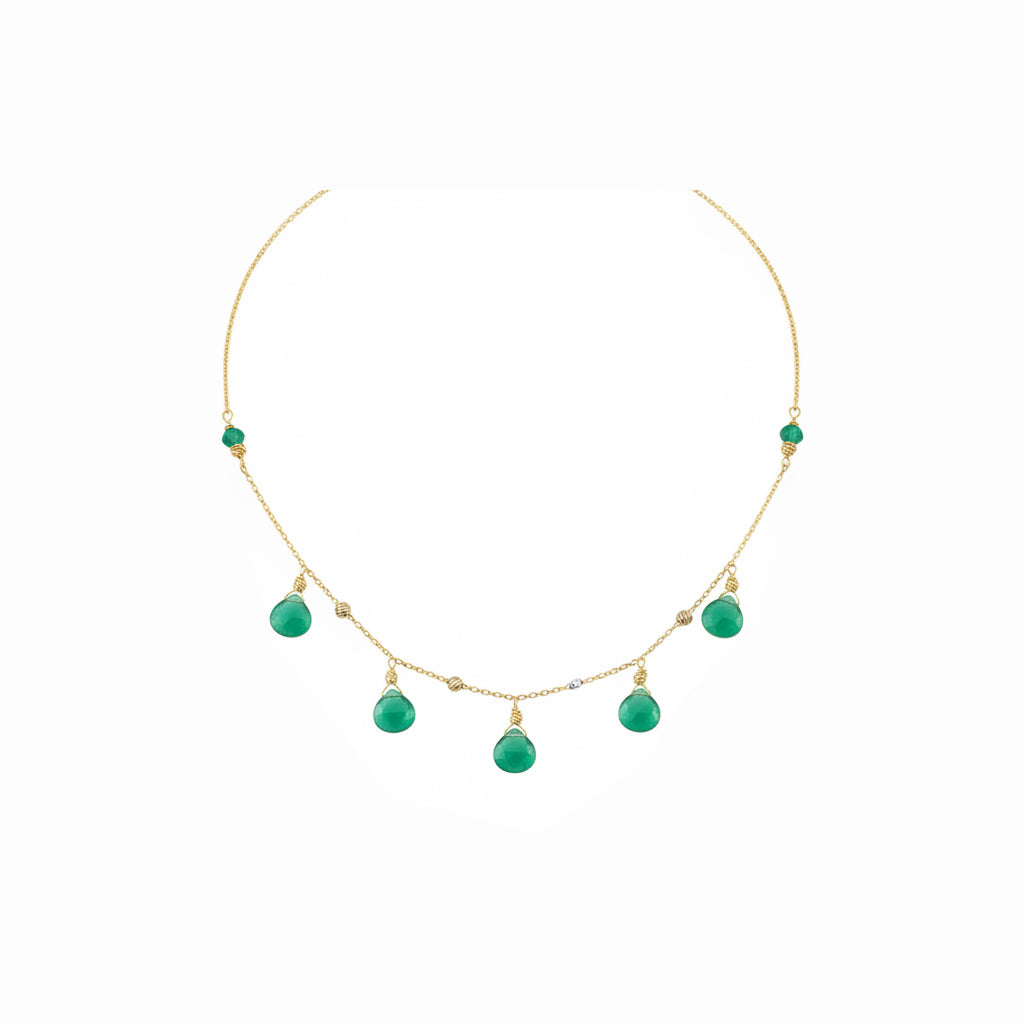 Sélène Green Agate Necklace