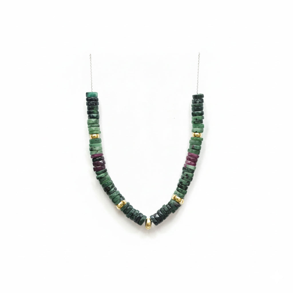 Gaïa Ruby-Zoisite Necklace